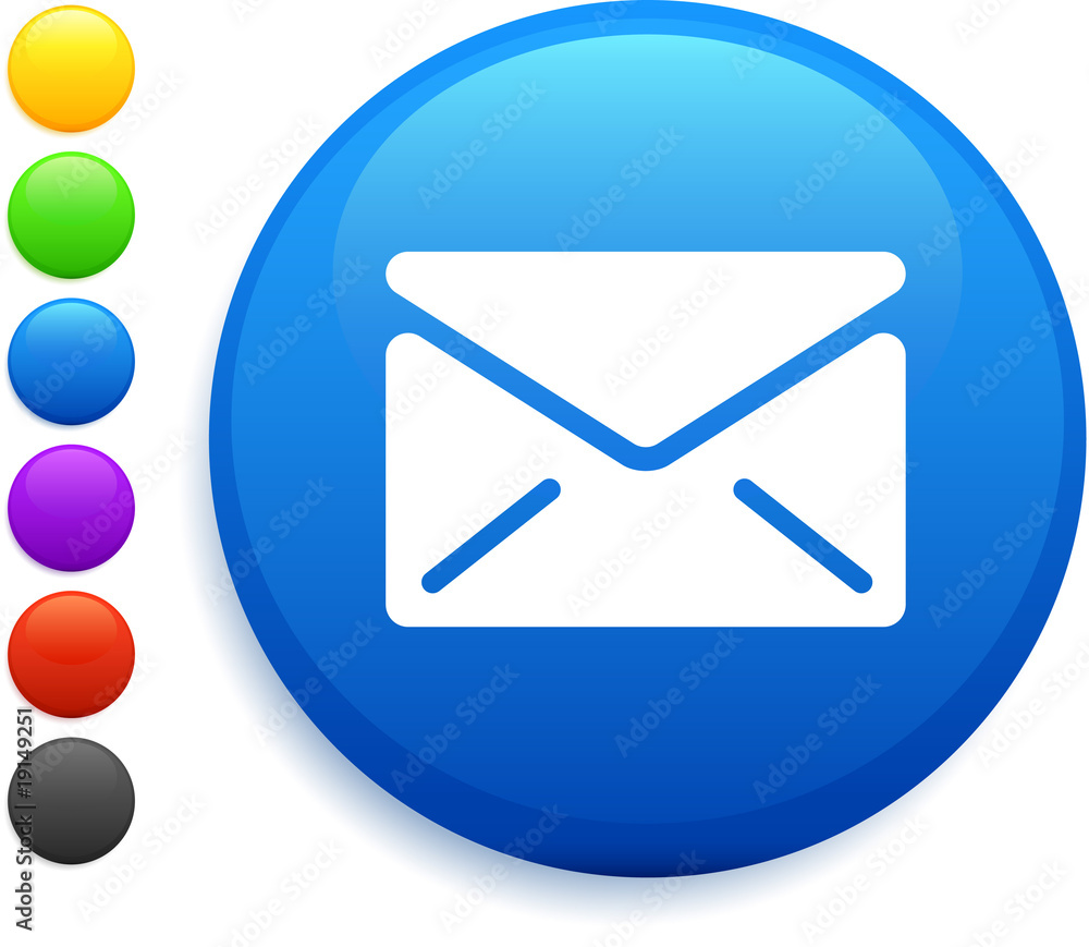 envelope icon on round internet button envelope icon on round internet button