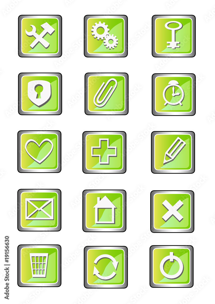 Green computer icons Green computer icons