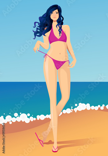 En la playa