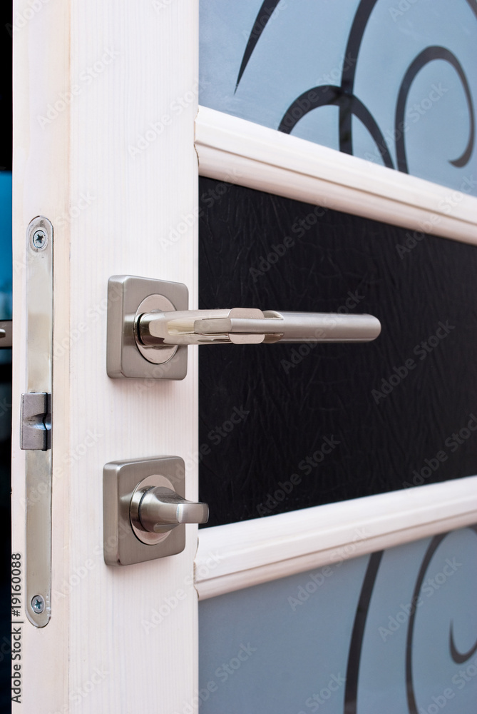 Wooden door with the lock Wooden door with the lock