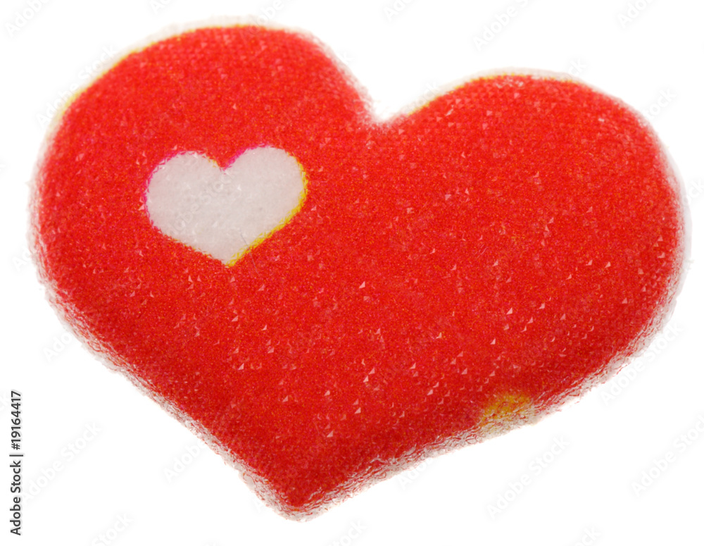 Fototapeta premium coeur pt'tit coeur fond blanc