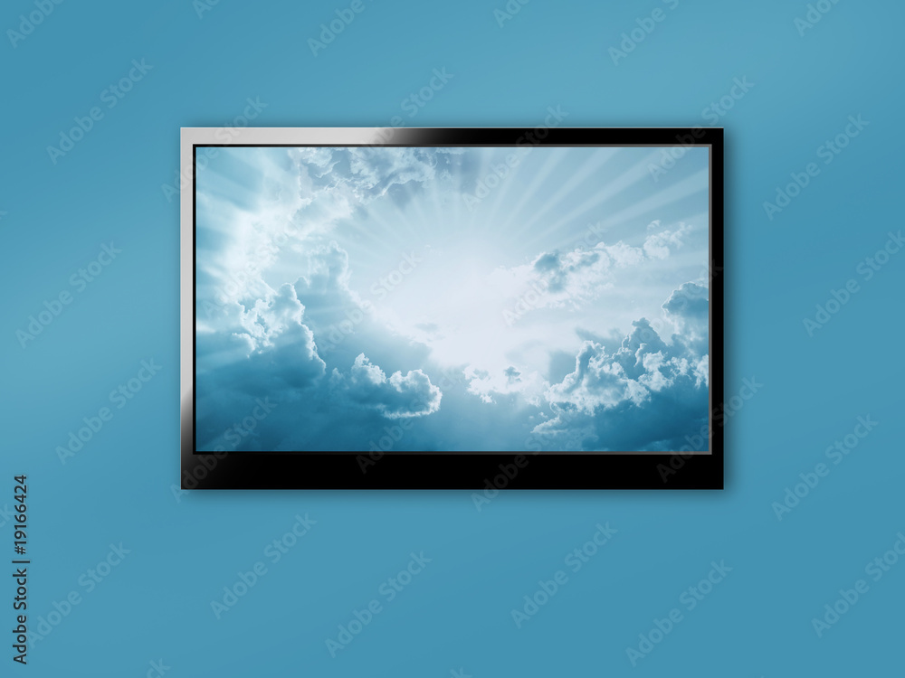 HDTV Television Flat Screen on the wall HDTV Television Flat Screen on the wall