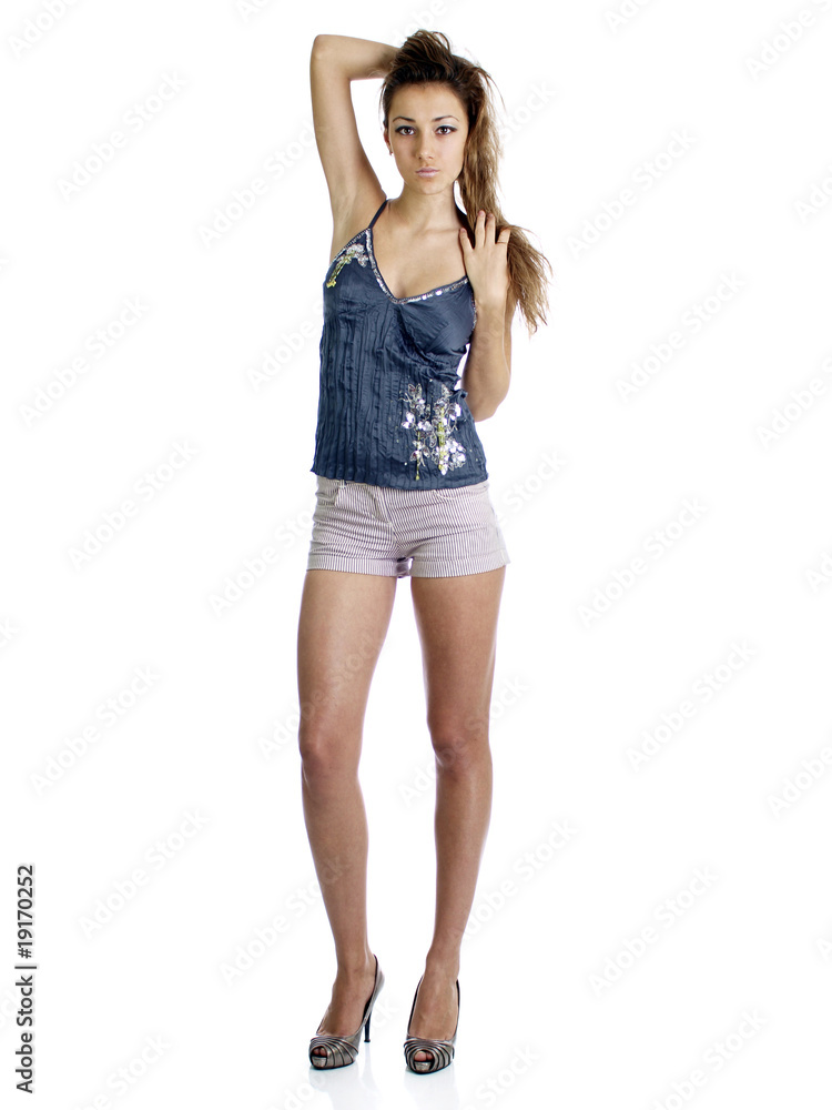 young woman, isolated on white background young woman, isolated on white background