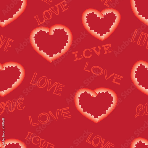 Seamless Valentine pattern with hearts