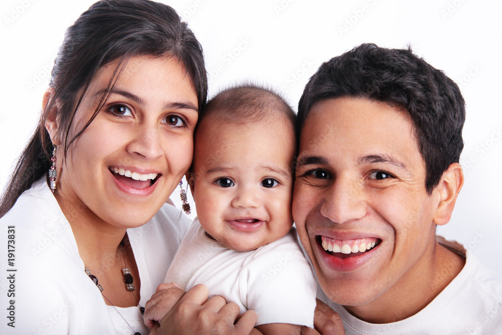 Happy couple with baby