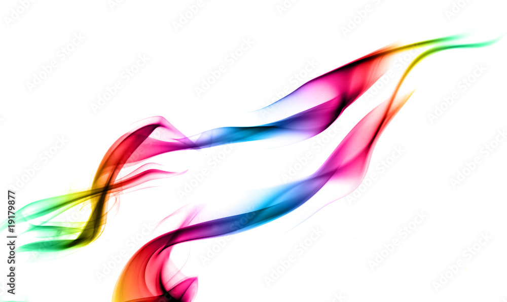 Fototapeta premium Red Green Blue - colorful fume abstract