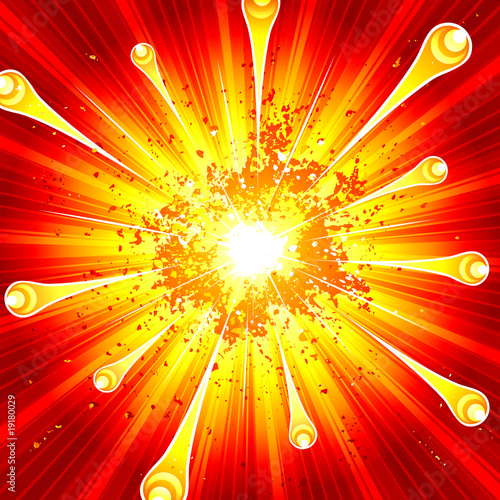 Background of lights and explosion.