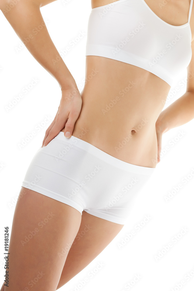 Fototapeta premium Slim body isolated on white background