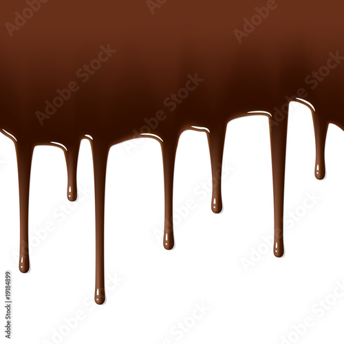Chocolate drips. Seamless. Change length of drops (in vector)