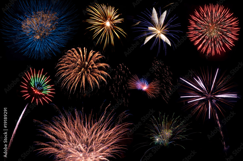 a display of colorful fireworks