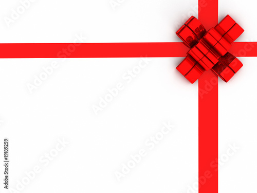 red gift bow