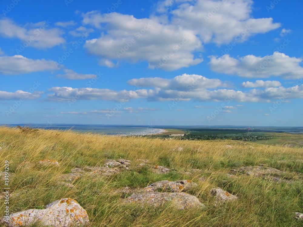 Steppe in the Ukraine in the summer. Steppe in the Ukraine in the summer.