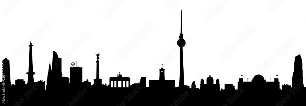 Naklejka premium Wektor panoramę Berlina