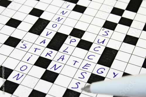 Innovation, Strategy, Plan, Success Crossword photo