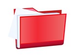 red vector file folder