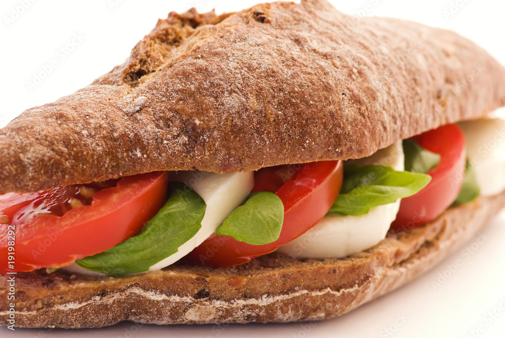 Fotografie Tomaten Mozzarella Sandwich