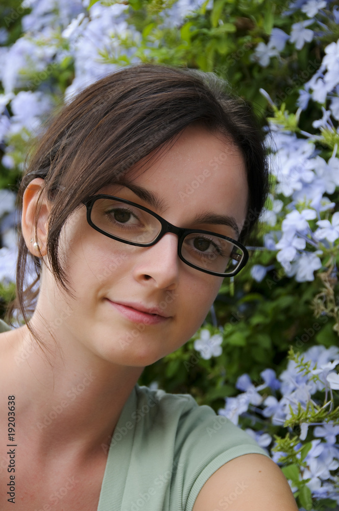 Young girl with glasses Young girl with glasses