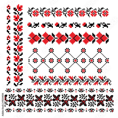 ukrainian russian embroider lines