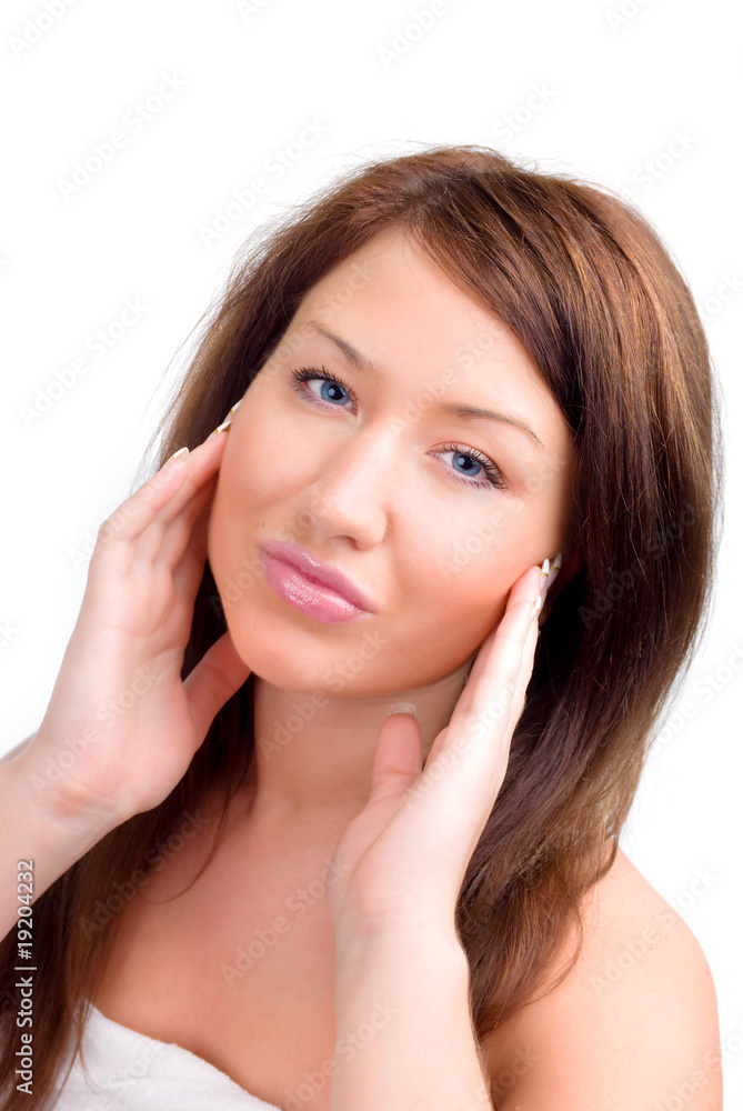 beauty close-up portrait young woman face beauty close-up portrait young woman face