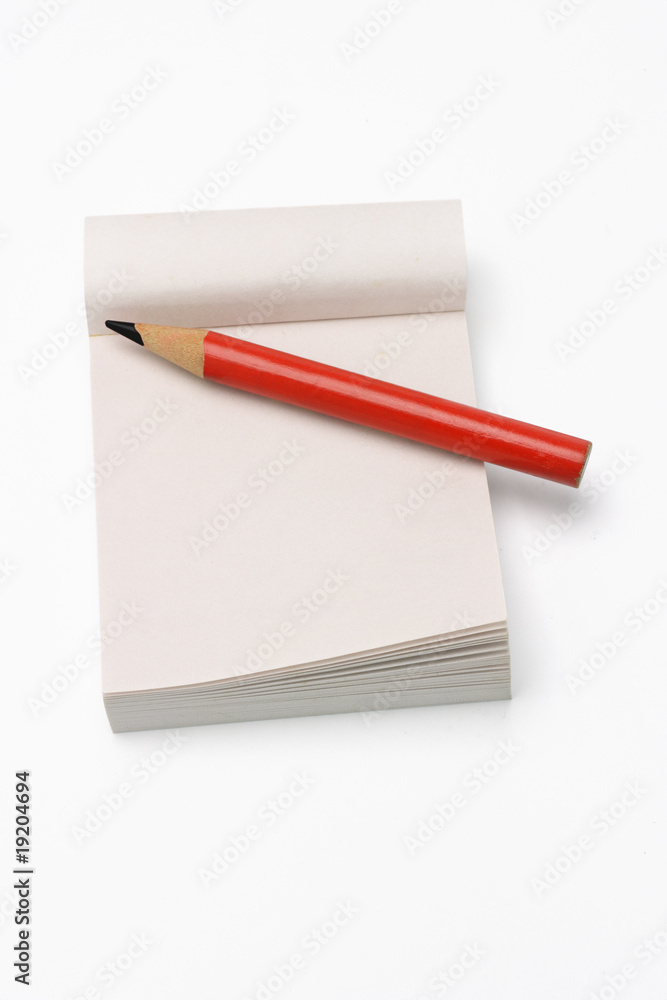 Short pencil and mini notepad Short pencil and mini notepad