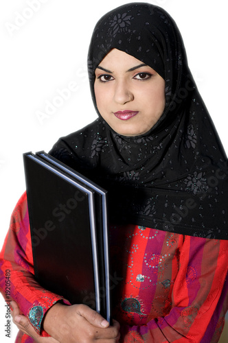 Muslim teenage student