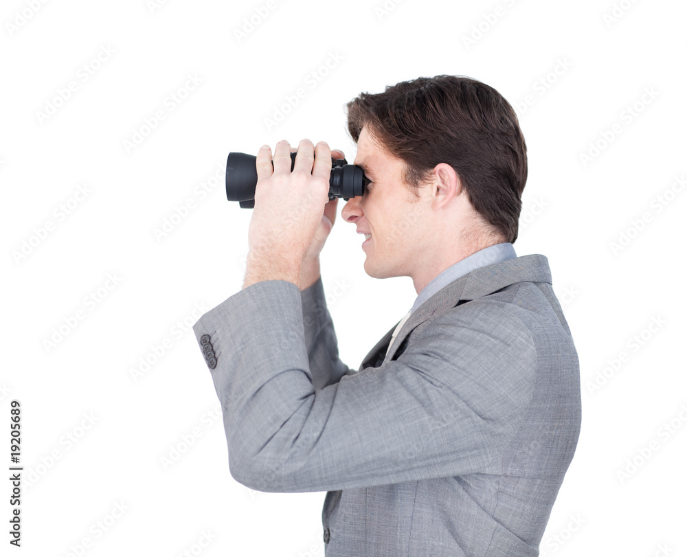 Charismatic bucinessman predicting future sales Charismatic bucinessman predicting future sales