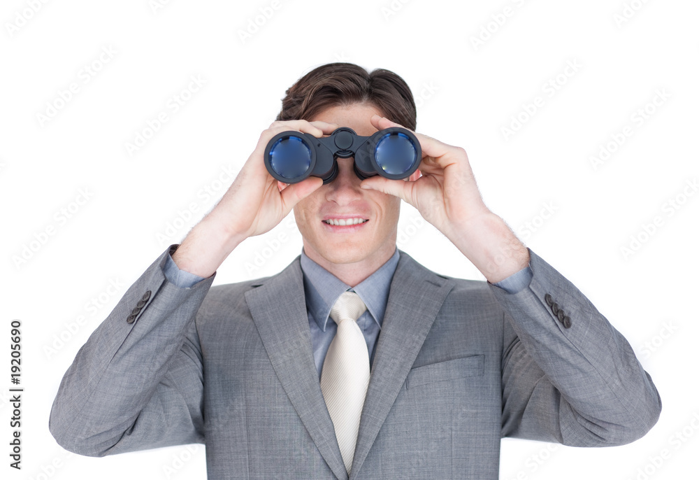 Confident businessman looking to the future Confident businessman looking to the future