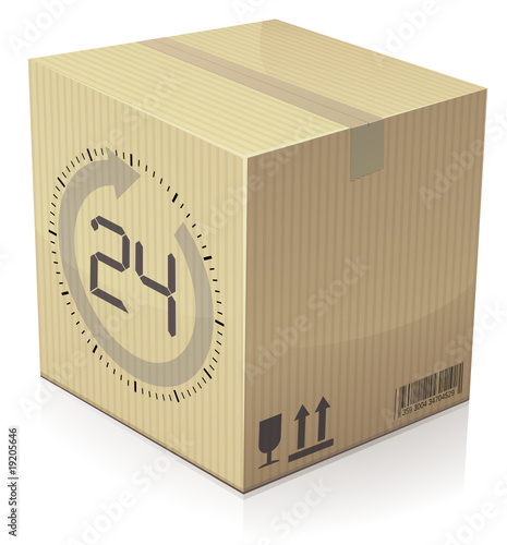 Carton et délai de livraison en 24H chrono (reflet)