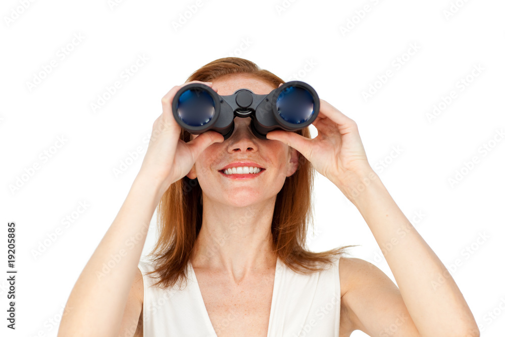 Positive businesswoman looking to the future Positive businesswoman looking to the future
