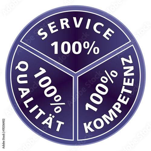 100% Service, 100% Qualität 100%, Kompetenz