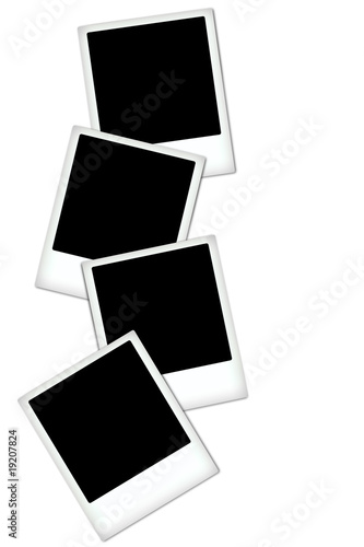 Empty blanks of polaroid