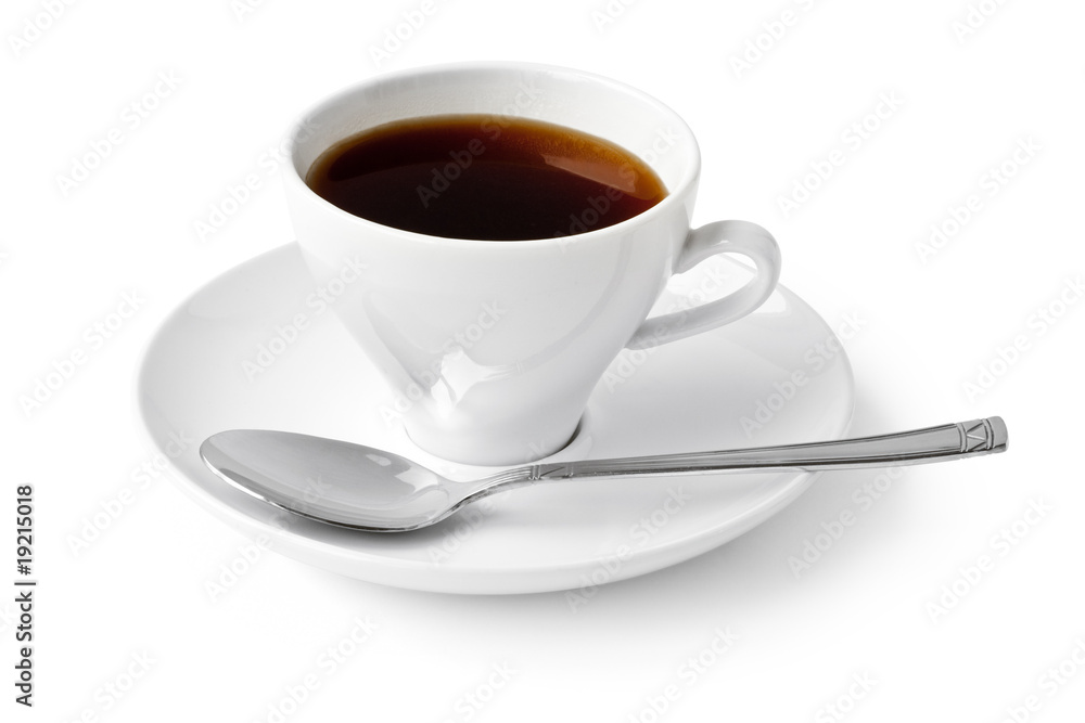 black coffee cup isolated