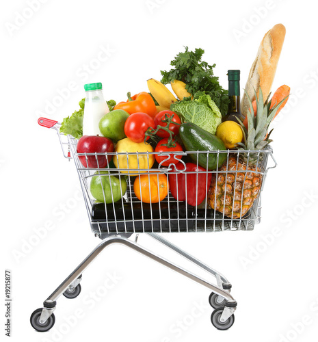 trolley with produce