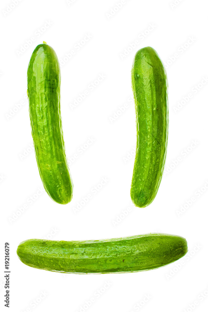 fresh cucumbers isolated on a white background fresh cucumbers isolated on a white background
