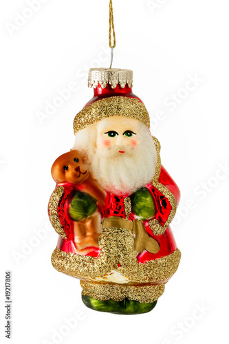 santa claus christmas glass decoration
