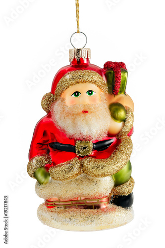 santa claus christmas glass decoration