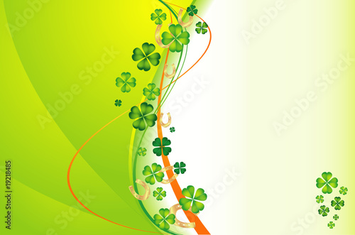 green background with clovers