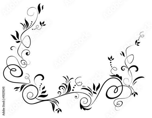 Floral black border