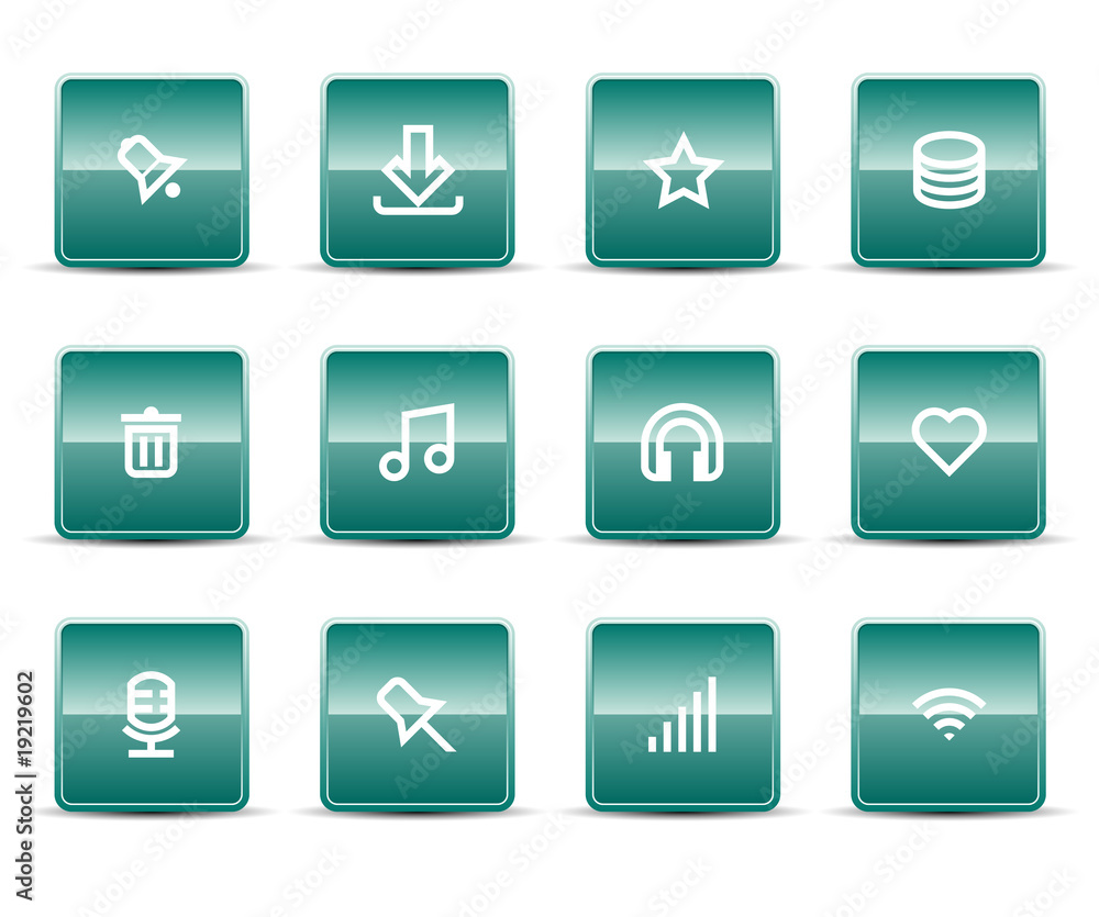 Simple icons isolated on white - Set 2 Simple icons isolated on white - Set 2