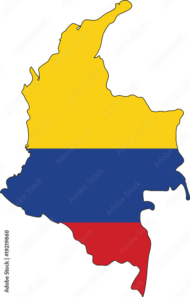 Obraz premium carte colombie