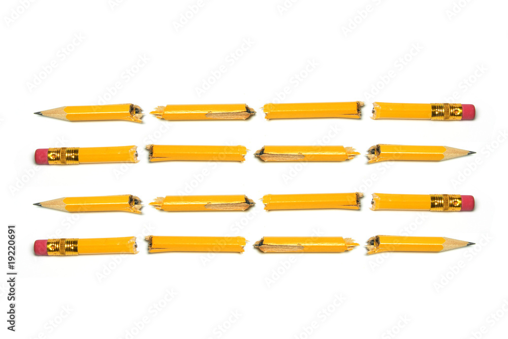 Fototapeta premium Broken Pencil Pieces