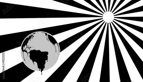 Klimaerwärmung, abstrakte Illustration