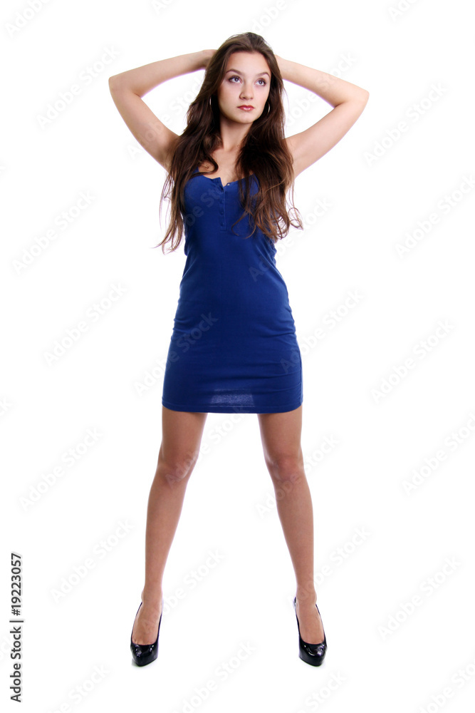 Full length of a beautiful young lady in dress Full length of a beautiful young lady in dress