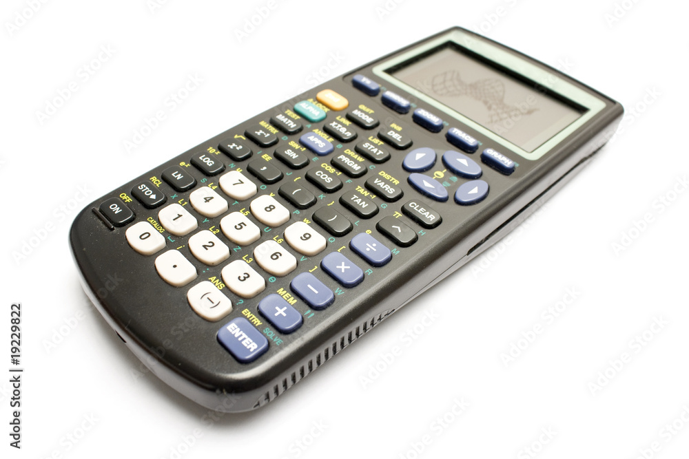 isolated graphic calculator in a white background isolated graphic calculator in a white background