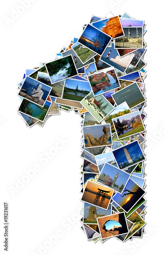 All over the world photo font 1 with 210 original pictures