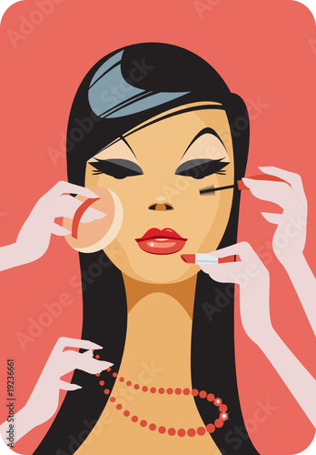 Young woman in the beauty salon