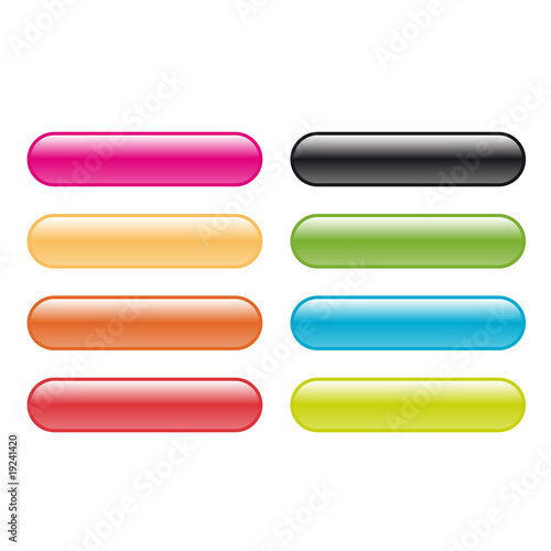 Vector glossy buttons - Boutons reflet web 2.0