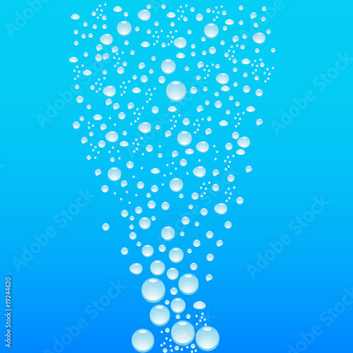 water drops on blue background