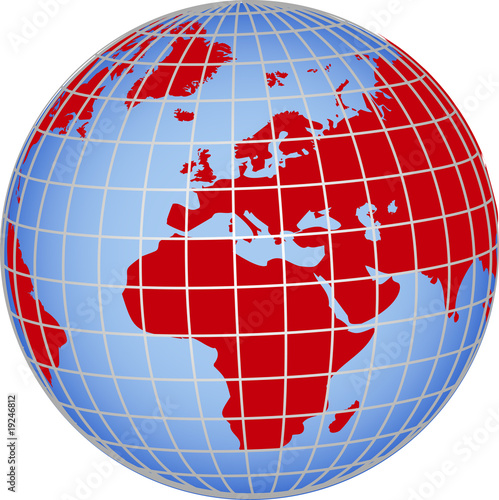 Globus Europa Afrika