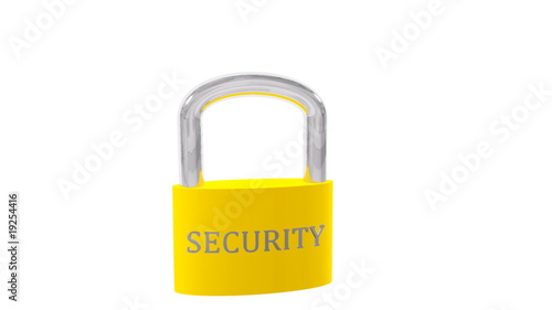 Padlock. Alpha matte included.